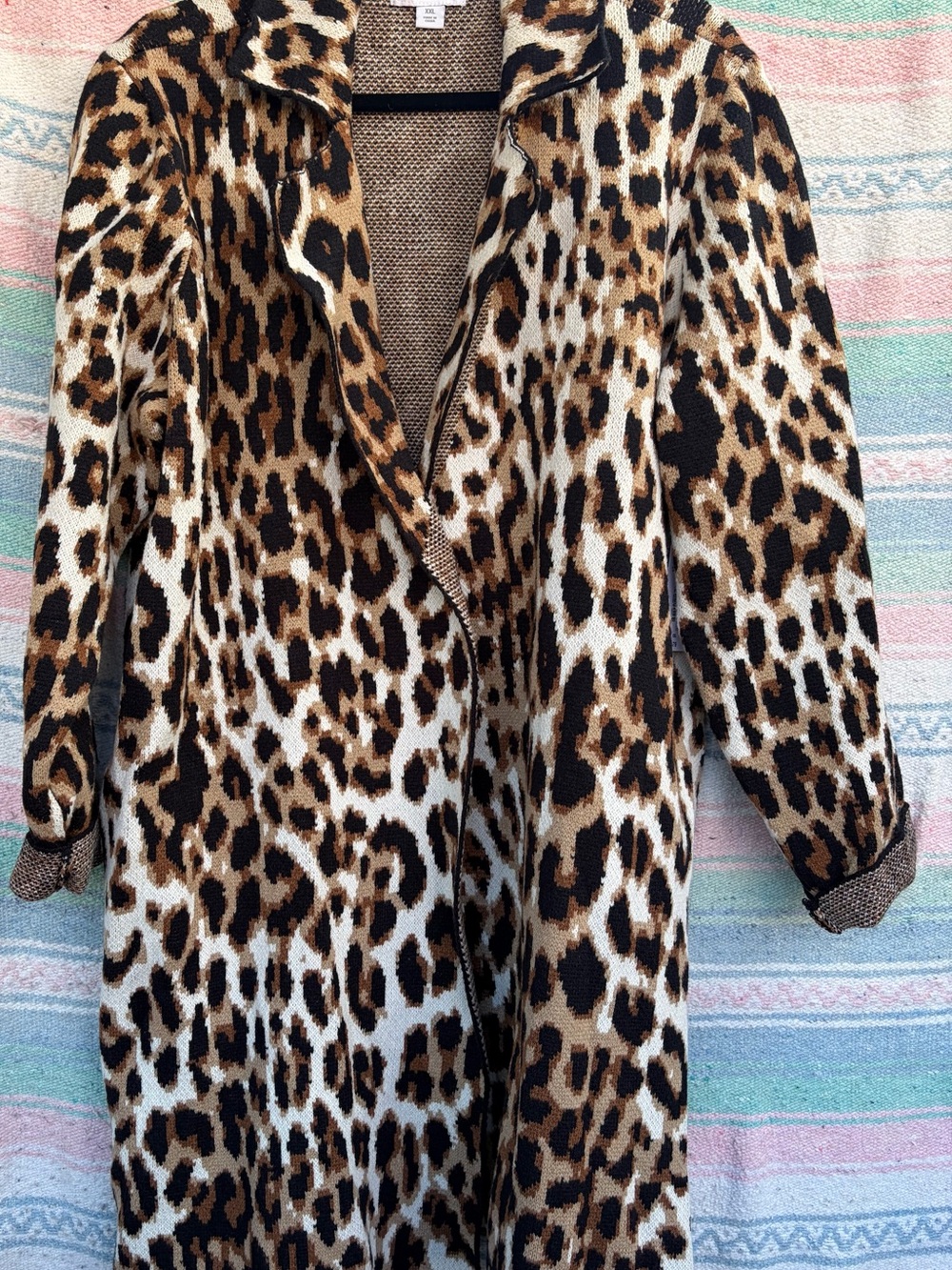 Liz Claiborne Leopard Print Blazer Jacket - Brown, Black, White
